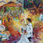Outdoor Wedding live painting